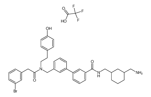 N-{[3-(Aminomethyl)cyclohexyl]methyl}-3'-{[[2-(3-bromophenyl)acetyl](4-hydroxyphenethyl)amino]methyl}[1,1'-biphenyl]-3-carboxamide trifluoroacetate CAS:386291-67-4 manufacturer & supplier