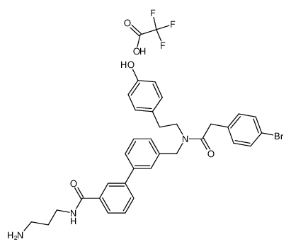 N-(3-Aminopropyl)-3'-{[[2-(4-bromophenyl)acetyl](4-hydroxyphenethyl)amino]methyl}[1,1'-biphenyl]-3-carboxamide trifluoroacetate CAS:386291-87-8 manufacturer & supplier