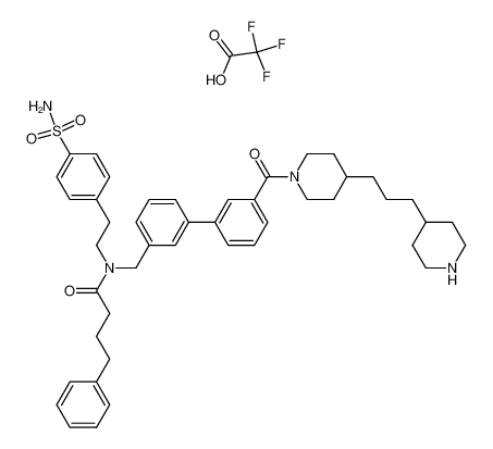 N-[4-(Aminosulfonyl)phenethyl]-4-phenyl-N-{[3'-({4-[3-(4-piperidinyl)propyl]-1-piperidinyl}carbonyl)[1,1'-biphenyl]-3-yl]methyl}butanamide trifluoroacetate CAS:386294-24-2 manufacturer & supplier