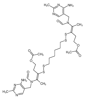 N,N'-bis-(4-amino-2-methyl-pyrimidin-5-ylmethyl)-N,N'-[2,13-bis-(2-acetoxy-ethyl)-1,14-dimethyl-3,4,11,12-tetrathia-tetradeca-1,13-diene-1,14-diyl]-bis-formamide CAS:3864-64-0 manufacturer & supplier