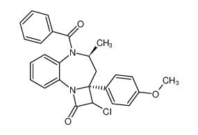 rel-(2aR,4S)-5-benzoyl-2-chloro-2a-(4-methoxyphenyl)-4-methyl-2a,3,4,5-tetrahydroazeto[1,2-d]benzo[b][1,4]diazepin-1(2H)-one CAS:386704-02-5 manufacturer & supplier