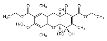 rel-diethyl (4R,4aR,9aS)-4,4a-dihydroxy-6-methoxy-3,4,5,8,9a-pentamethyl-1-oxo-4,4a,9,9a-tetrahydro-1H-xanthene-2,7-dicarboxylate CAS:386746-24-3 manufacturer & supplier