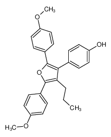 4-[2,5-Bis-(4-methoxy-phenyl)-4-propyl-furan-3-yl]-phenol CAS:386748-07-8 manufacturer & supplier