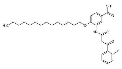 3-[3-(2-Fluoro-phenyl)-3-oxo-propionylamino]-4-tetradecyloxy-benzoic acid CAS:3873-23-2 manufacturer & supplier