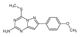 7-(4-Methoxy-phenyl)-4-methylsulfanyl-pyrazolo[1,5-a][1,3,5]triazin-2-ylamine CAS:387335-11-7 manufacturer & supplier