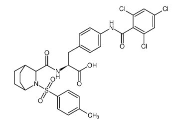 (2S)-2-(2-tosyl-2-azabicyclo[2.2.2]octane-3-carboxamido)-3-(4-(2,4,6-trichlorobenzamido)phenyl)propanoic acid CAS:387336-60-9 manufacturer & supplier