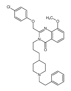 2-[(4-chlorophenoxy)methyl]-8-methoxy-3-[3-[1-(2-phenylethyl)piperidin-4-yl]propyl]quinazolin-4-one CAS:387346-35-2 manufacturer & supplier