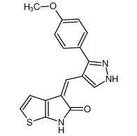 (Z)-4-((3-(4-methoxyphenyl)-1H-pyrazol-4-yl)methylene)-4,6-dihydro-5H-thieno[2,3-b]pyrrol-5-one CAS:387389-99-3 manufacturer & supplier