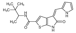 (Z)-4-((1H-pyrrol-2-yl)methylene)-N-(3,3-dimethylbutan-2-yl)-5-oxo-5,6-dihydro-4H-thieno[2,3-b]pyrrole-2-carboxamide CAS:387390-29-6 manufacturer & supplier