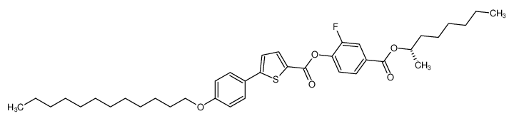 2-Thiophenecarboxylic acid, 5-[4-(dodecyloxy)phenyl]-,2-fluoro-4-[[[(1S)-1-methylheptyl]oxy]carbonyl]phenyl ester CAS:387399-86-2 manufacturer & supplier