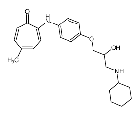 2-[4-(3-Cyclohexylamino-2-hydroxy-propoxy)-phenylamino]-5-methyl-cyclohepta-2,4,6-trienone CAS:38767-99-6 manufacturer & supplier