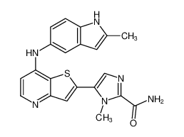 1-methyl-5-(7-((2-methyl-1H-indol-5-yl)amino)thieno[3,2-b]pyridin-2-yl)-1H-imidazole-2-carboxamide CAS:387818-70-4 manufacturer & supplier