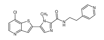 5-(7-chlorothieno[3,2-b]pyridin-2-yl)-1-methyl-N-(2-(pyridin-4-yl)ethyl)-1H-imidazole-2-carboxamide CAS:387819-04-7 manufacturer & supplier