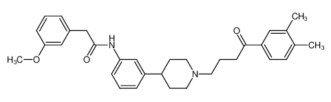 N-(3-{1-[4-(3,4-dimethylphenyl)-4-oxobutyl]-4-piperidinyl}phenyl)-2-(3-methoxyphenyl)acetamide CAS:387826-20-2 manufacturer & supplier