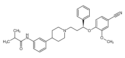 Propanamide,N-[3-[1-[(3S)-3-(4-cyano-2-methoxyphenoxy)-3-phenylpropyl]-4-piperidinyl]phenyl]-2-methyl- CAS:387826-76-8 manufacturer & supplier