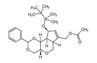 ((4aR,6aS,9S,9aS,9bS)-9-((tert-butyldimethylsilyl)oxy)-2-phenyl-4a,6,6a,9,9a,9b-hexahydro-4H-cyclopenta[4,5]pyrano[3,2-d][1,3]dioxin-7-yl)methyl acetate CAS:387867-02-9 manufacturer & supplier