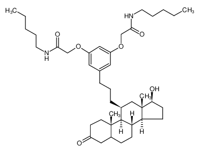 17β-hydroxy-11β-[3-{3,5-bis(pentylcarbamoylmethoxy)phenyl}propyl]androstan-3-one CAS:387871-26-3 manufacturer & supplier