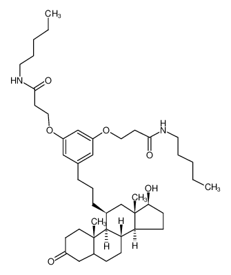 17β-hydroxy-11β-(3-[3,5-bis{2-(pentylcarbamoyl)ethoxy}phenyl]propyl)androstan-3-one CAS:387871-32-1 manufacturer & supplier