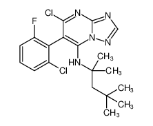 [1,2,4]Triazolo[1,5-a]pyrimidin-7-amine,5-chloro-6-(2-chloro-6-fluorophenyl)-N-(1,1,3,3-tetramethylbutyl)- CAS:388060-00-2 manufacturer & supplier