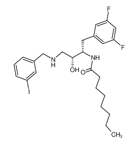 N-{(1S,2R)-1-(3,5-difluorobenzyl)-2-hydroxy-3-[(3-iodobenzyl)amino]propyl}octanamide CAS:388065-10-9 manufacturer & supplier