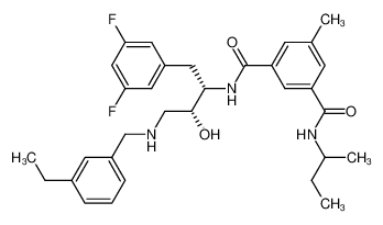 N1-(sec-butyl)-N3-{(1S,2R)-1-(3,5-difluorobenzyl)-3-[(3-ethylbenzyl)amino]-2-hydroxypropyl}-5-methylisophthalamide CAS:388067-00-3 manufacturer & supplier