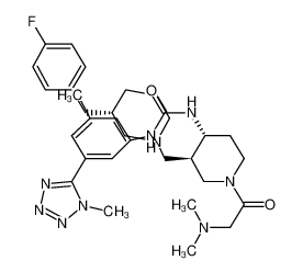 1-{(3R,4R)-1-(2-dimethylamino-acetyl)-3-[(S)-3-(4-fluoro-benzyl)-piperidin-1-ylmethyl]-piperidin-4-yl}-3-[3-methyl-5-(1-methyl-1H-tetrazol-5-yl)-phenyl]-urea CAS:388104-04-9 manufacturer & supplier