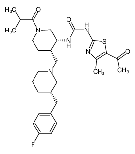 1-(5-acetyl-4-methyl-thiazol-2-yl)-3-{(3R,4S)-4-[(S)-3-(4-fluoro-benzyl)-piperidin-1-ylmethyl]-1-(2-methyl-propionyl)-piperidin-3-yl}-urea CAS:388106-91-0 manufacturer & supplier