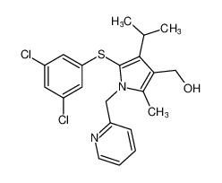 (5-((3,5-dichlorophenyl)thio)-4-isopropyl-2-methyl-1-(pyridin-2-ylmethyl)-1H-pyrrol-3-yl)methanol CAS:388112-53-6 manufacturer & supplier