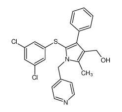 (5-((3,5-dichlorophenyl)thio)-2-methyl-4-phenyl-1-(pyridin-4-ylmethyl)-1H-pyrrol-3-yl)methanol CAS:388112-61-6 manufacturer & supplier