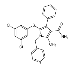 5-((3,5-dichlorophenyl)thio)-2-methyl-4-phenyl-1-(pyridin-4-ylmethyl)-1H-pyrrole-3-carboxamide CAS:388112-91-2 manufacturer & supplier