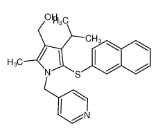 4-Isopropyl-2-methyl-5-(2-naphthylthio)-1[(4-pyridinyl)methyl]-1H-pyrrole-3-methanol CAS:388113-13-1 manufacturer & supplier