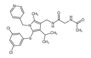 2-acetamido-N-((5-((3,5-dichlorophenyl)thio)-4-isopropyl-2-methyl-1-(pyridin-4-ylmethyl)-1H-pyrrol-3-yl)methyl)acetamide CAS:388113-42-6 manufacturer & supplier