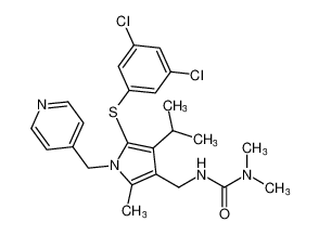 3-((5-((3,5-dichlorophenyl)thio)-4-isopropyl-2-methyl-1-(pyridin-4-ylmethyl)-1H-pyrrol-3-yl)methyl)-1,1-dimethylurea CAS:388113-53-9 manufacturer & supplier