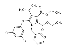 diethyl 5-((3,5-dichlorophenyl)thio)-4-isopropyl-1-(pyridin-3-ylmethyl)-1H-pyrrole-2,3-dicarboxylate CAS:388114-06-5 manufacturer & supplier