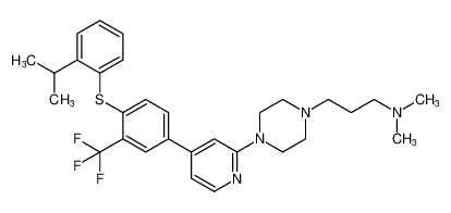 3-(4-(4-(4-((2-isopropylphenyl)thio)-3-(trifluoromethyl)phenyl)pyridin-2-yl)piperazin-1-yl)-N,N-dimethylpropan-1-amine CAS:388118-05-6 manufacturer & supplier