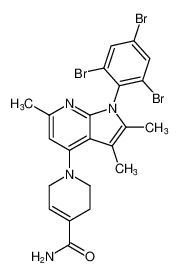 4-Pyridinecarboxamide,1,2,3,6-tetrahydro-1-[2,3,6-trimethyl-1-(2,4,6-tribromophenyl)-1H-pyrrolo[2,3-b]pyridin-4-yl]- CAS:388123-14-6 manufacturer & supplier