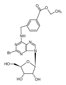 3-[(2-bromo-9-β-D-ribofuranosyl-9H-purin-6-ylamino)-methyl]-benzoic acid ethyl ester CAS:38823-62-0 manufacturer & supplier