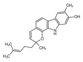 2,8-dimethyl-2-(4-methyl-pent-3-enyl)-2,11-dihydro-pyrano[2,3-a]carbazol-9-ol CAS:38826-54-9 manufacturer & supplier