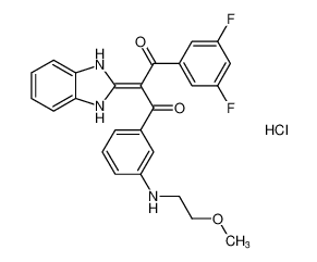 1-(3,5-difluorophenyl)-2-(1,3-dihydro-2H-benzo[d]imidazol-2-ylidene)-3-(3-((2-methoxyethyl)amino)phenyl)propane-1,3-dione hydrochloride CAS:388595-30-0 manufacturer & supplier