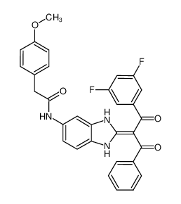 N-(2-(1-(3,5-difluorophenyl)-1,3-dioxo-3-phenylpropan-2-ylidene)-2,3-dihydro-1H-benzo[d]imidazol-5-yl)-2-(4-methoxyphenyl)acetamide CAS:388596-21-2 manufacturer & supplier