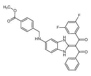 methyl 4-(((2-(1-(3,5-difluorophenyl)-1,3-dioxo-3-phenylpropan-2-ylidene)-2,3-dihydro-1H-benzo[d]imidazol-5-yl)amino)methyl)benzoate CAS:388597-02-2 manufacturer & supplier