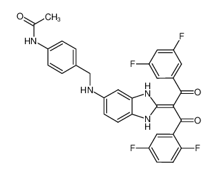 N-(4-(((2-(1-(2,5-difluorophenyl)-3-(3,5-difluorophenyl)-1,3-dioxopropan-2-ylidene)-2,3-dihydro-1H-benzo[d]imidazol-5-yl)amino)methyl)phenyl)acetamide CAS:388597-21-5 manufacturer & supplier