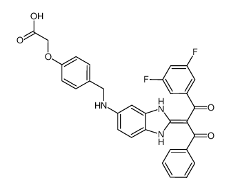 2-(4-(((2-(1-(3,5-difluorophenyl)-1,3-dioxo-3-phenylpropan-2-ylidene)-2,3-dihydro-1H-benzo[d]imidazol-5-yl)amino)methyl)phenoxy)acetic acid CAS:388597-78-2 manufacturer & supplier