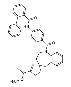 methyl 1-(4-([1,1'-biphenyl]-2-carboxamido)benzoyl)-1,2,3,5-tetrahydrospiro[benzo[b]azepine-4,1'-cyclopentan]-2'-ene-3'-carboxylate CAS:388601-42-1 manufacturer & supplier