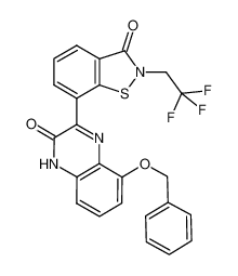 5-benzyloxy-3-[2-(2,2,2-trifluoroethyl)-3-oxo-2,3-dihydro-1,2-benzisothiazol-7-yl]quinoxalin-2(1H)-one CAS:388612-26-8 manufacturer & supplier