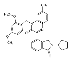 1-(2,4-dimethoxybenzyl)-3-(2-cyclopentyl-1-oxo-2,3-dihydro-1H-isoindol-4-yl)-7-methylquinoxalin-2(1H)-one CAS:388612-65-5 manufacturer & supplier