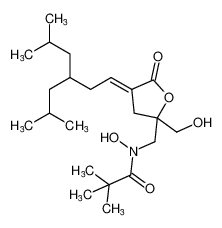 (E)-N-hydroxy-N-((2-(hydroxymethyl)-4-(3-isobutyl-5-methylhexylidene)-5-oxotetrahydrofuran-2-yl)methyl)pivalamide CAS:388621-82-7 manufacturer & supplier