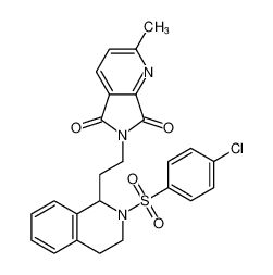 6-(2-(2-((4-chlorophenyl)sulfonyl)-1,2,3,4-tetrahydroisoquinolin-1-yl)ethyl)-2-methyl-5H-pyrrolo[3,4-b]pyridine-5,7(6H)-dione CAS:388625-73-8 manufacturer & supplier