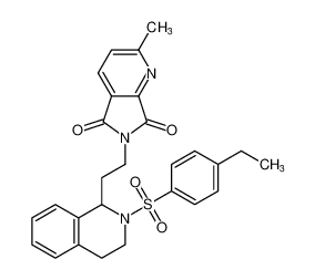 6-(2-(2-((4-ethylphenyl)sulfonyl)-1,2,3,4-tetrahydroisoquinolin-1-yl)ethyl)-2-methyl-5H-pyrrolo[3,4-b]pyridine-5,7(6H)-dione CAS:388625-74-9 manufacturer & supplier