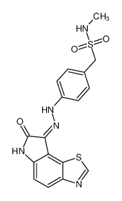 (Z)-N-methyl-1-(4-(2-(7-oxo-6,7-dihydro-8H-thiazolo[5,4-e]indol-8-ylidene)hydrazineyl)phenyl)methanesulfonamide CAS:388627-68-7 manufacturer & supplier